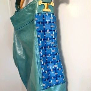 Tory Burch Teal Slouch Boho Bag